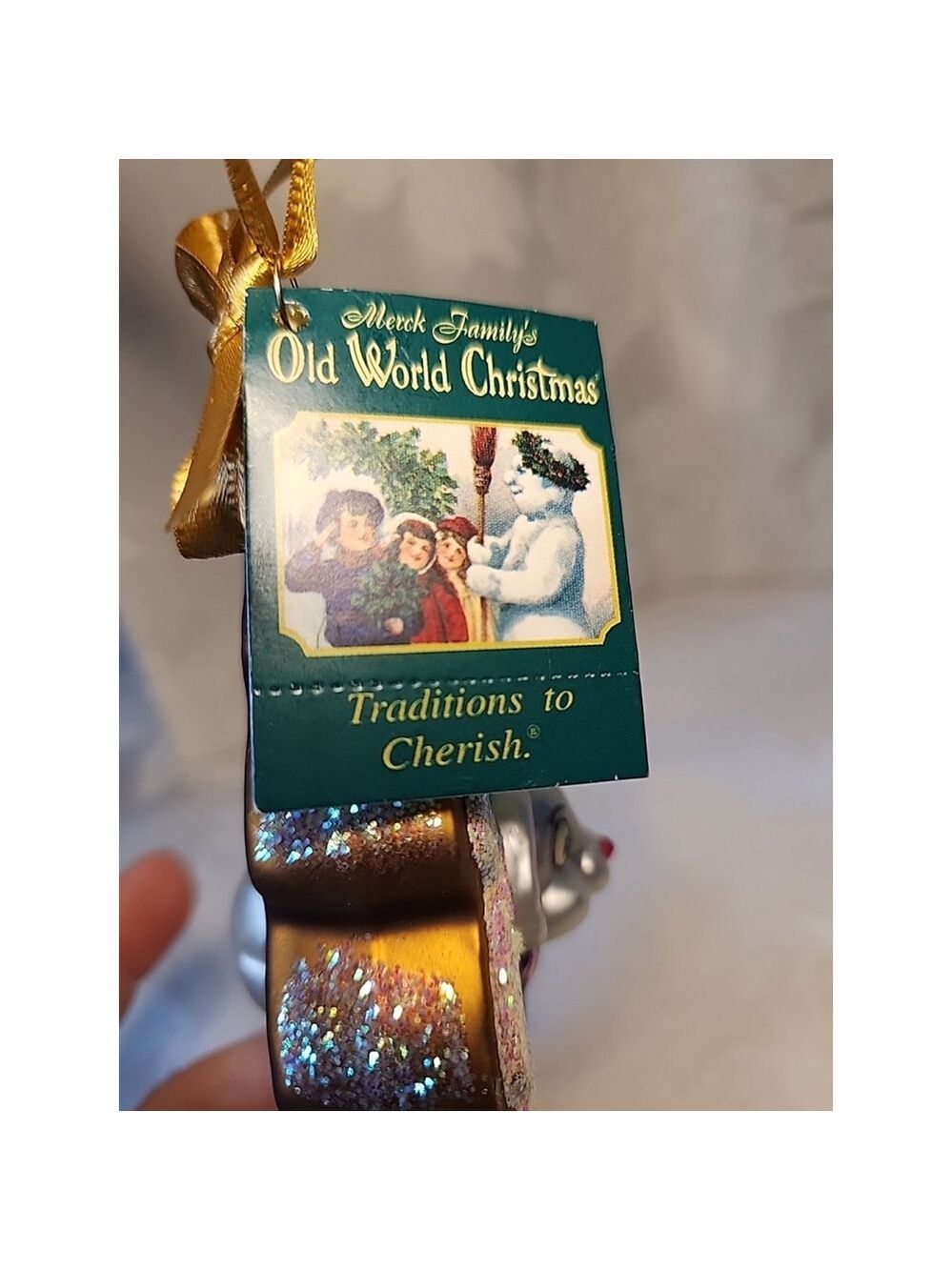 Old World Christmas Cookie Mouse Ornament 2001 - Picture 3 of 9